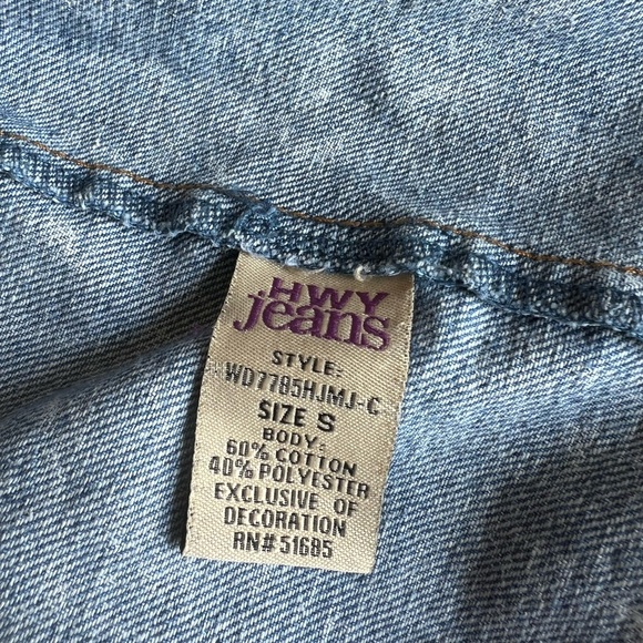 Highway Jeans Acid Wash Jacket S - Picture 9 of 9